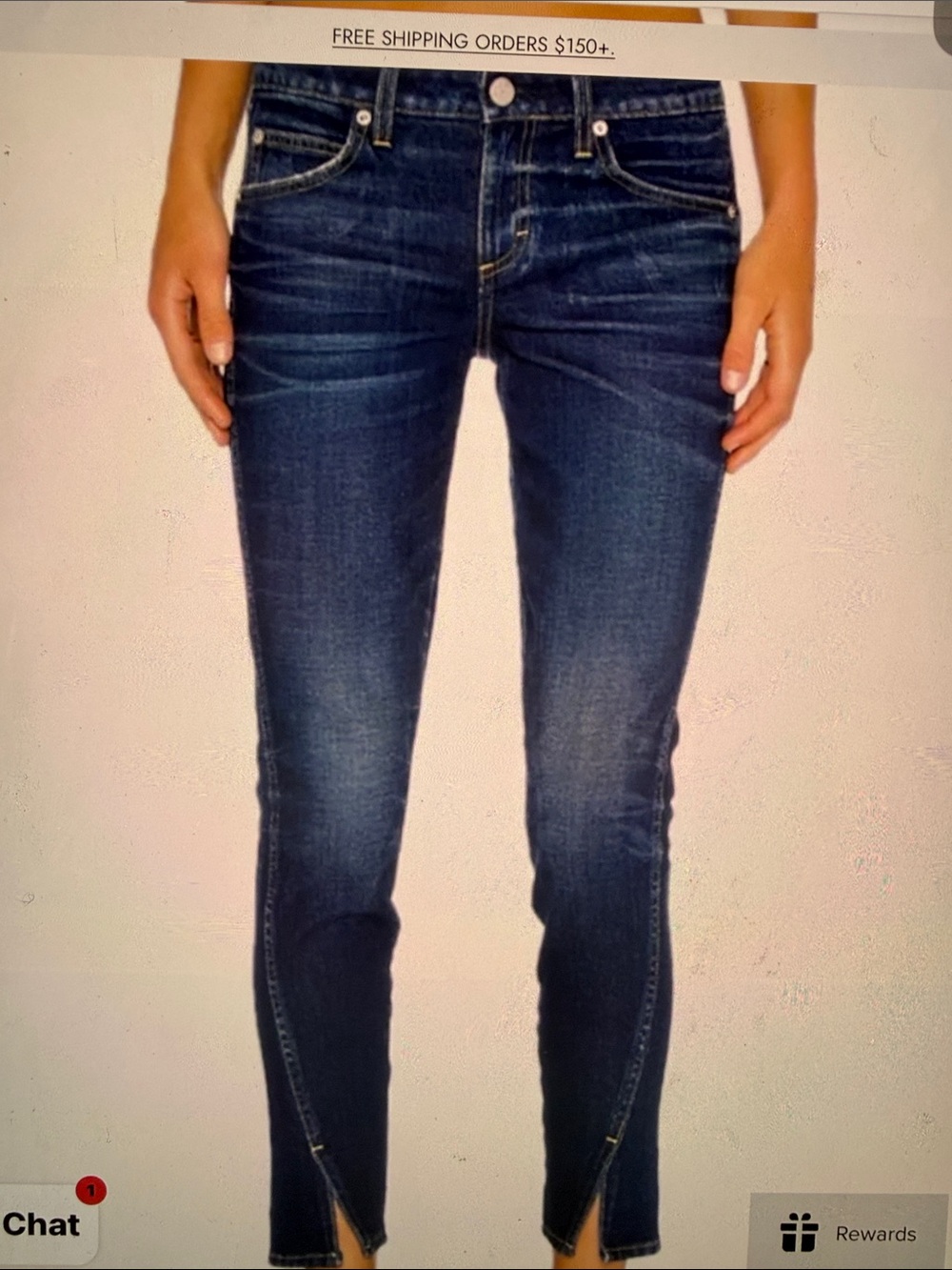 AMO Women's  High-Rise Twist Wash Raven Ink Distressed size 26